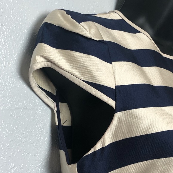DOLCE VITA navy & gold striped nautical dress Sz XS - Picture 10 of 10